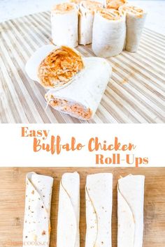 easy buffalo chicken roll ups are the perfect appetizer for any meal