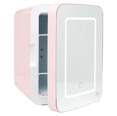 PRICES MAY VARY. FASHION MEETS FUNCTION: An iconic addition to any bathroom vanity, makeup desk, bedroom or office desk. Top dorm room essentials! Exterior: 12" x 9.5" x 14". Interior storage: 7" x 7" x 11". Includes removable shelves and door pockets. CHILL OUT: Keep your cosmetics and drinks cool. Perfect for face mask skin care, creams, serums and more. Optimal temperature for your beauty products without causing them to freeze or congeal as i Cute Pink Decorations For Bedrooms, Skin Care Fridge Cheap, Cute Things For Your Desk, Beauty Mini Fridge, Skin Care Refrigerator, Skin Care Organizers, Cute Things To Buy On Amazon For Your Room, Things For Your Room Decorating, Cute Bedroom Door Ideas