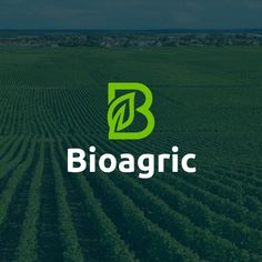 the logo for bioagric is shown in front of an image of a field