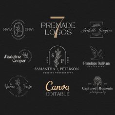 the logos for several different photographers