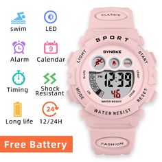 Waterproof Sport Children Watch LED Digital Kids Watches Luxury Electronic Watch for Kids Children Watches Luxury, Kids Watches, Girl Gifts, Kids Boys, Boy Or Girl, Electronics, For Kids, Led, Gifts