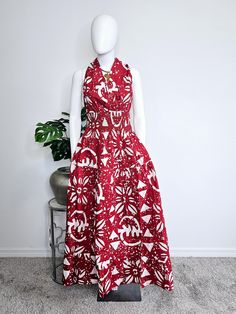 Women long  dress. Sleeveless Has 3 front buttons  Upper bodice smocked all around  Wide flare bottom Has side pockets  Matching head scarf and mask included  100% wax cotton  One size ( good stretch) fits M-2XL - Length 42 inches Color:  Ships in 1 to 5 working days ⭐️⭐️⭐️ Check out our other sections ⭐️⭐️⭐️ Sale https://www.etsy.com/shop/QueenAmaniTreasures?ref=seller-platform-mcnav§ion_id=1 Dresses https://www.etsy.com/shop/QueenAmaniTreasures?ref=seller-platform-mcnav§ion_id=49888395 Kimonos https://www.etsy.com/shop/QueenAmaniTreasures?ref=seller-platform-mcnav§ion_id=49888403 Tops https://www.etsy.com/shop/QueenAmaniTreasures?ref=seller-platform-mcnav§ion_id=49877740 Protective Eye Wear https://www.etsy.com/shop/QueenAmaniTreasures?ref=seller-platform-mcnav§ion_id=30683328 Eyeglass F Styles Ankara, African Fashion Ankara, African Ankara, Maxi Sundress, Ankara Style, Maxi Robes, Women Long Dresses, Good Stretches, Dress Sleeveless