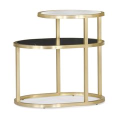 A sophisticated mix of materials, our Ollie side table is handcrafted from steel and finished in a warm antique brass. Marble shelves, each with unique veining and color, complement the pure geometric design.Product Overview: Finish: Antique Brass Dimensions: 28"W x 20"D x 26.5"H Material: Mild Steel, Marble Weight: 64.57 lb Marble Shelves, Marble Shelf, Marble Frame, Contemporary Glam, Black And White Marble, Metal Side Table, Living Room End Tables, Side And End Tables, Color Complement