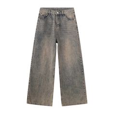 47681377304898|47681377337666|47681377370434|47681377403202 Male Trousers, Wide Leg Denim Pants, Retro Pants, Baggy Style, Fall Outfits Men, Simple Tees, Washed Denim, Denim Trousers, Wide Leg Denim