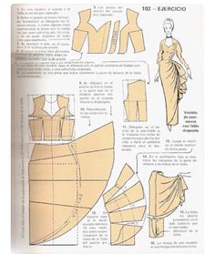 an open book with instructions on how to make a dress