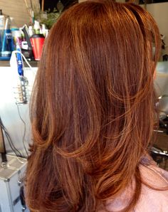 Red Hair Balayage, Balayage Auburn, Cosmo Hair, Loreal Hair Color, Loreal Hair, Hair Color Formulas, Level 7, Hair Balayage