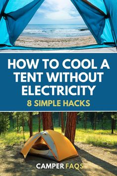 How To Cool A Tent Without Electricity Camping Must Haves Packing Lists, Camping Site Ideas, Travelling Van, Camping Life Hacks, Tent Hacks, Tent Camping Tips, Car Tent Camping, Camping Tips And Tricks, Camping Hacks Diy