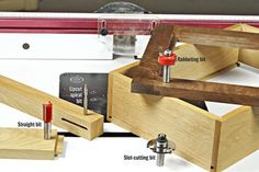 an advertisement for woodworking tools with instructions on how to use them