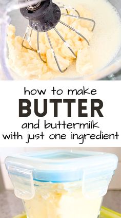 how to make butter and buttermilk with just one ingredient in a food processor