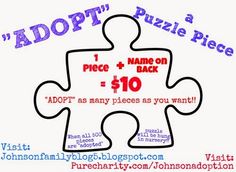 a puzzle piece with the words adot and name on it, as well as $ 10