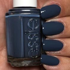 Dark Blue Nail, Dark Blue Nail Polish, Stars Nails, Nail Polish Hacks, Nagellack Trends, Nail Colors Winter, Blue Nail Polish, Grayish Blue, Blue Nail