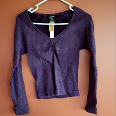 Purple Long Sleeve Top Provides Good Insulation And Moderate Stretch -Never Worn -Brand New With Tags Dark Purple Shirt Outfit, Dark Purple Top Outfit, Dark Purple Clothes, Purple Shirt Outfits, Purple Top Outfit, Purple Clothes, Purple Long Sleeve Top, Purple Long Sleeve, Black Long Sleeve Shirt