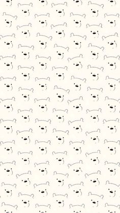 a white wallpaper with black and white dog faces on it's face, as well as the outlines of other dogs