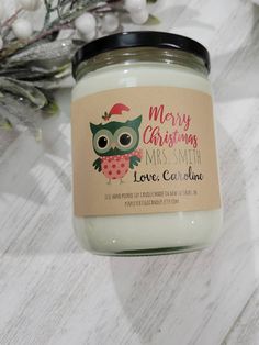 a jar of merry christmas mrs smith love candle