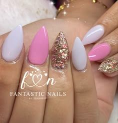 Cake Nails, Stilleto Nails Designs, Stiletto Nails Short, Wow Nails, Acrylic Nail Set, Edgy Nails, Glitter Gel Nails, Blush Nails, Cute Gel Nails