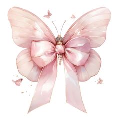 a pink butterfly with large wings flying through the air