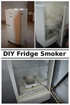 DIY Old Fridge Smoker #diy #repurpose Diy Old Fridge, Smoker Diy, Cold Smoker, Diy Flower Pot, Bbq Pit Smoker