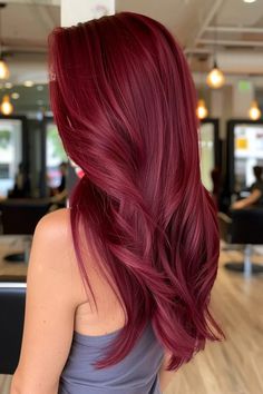 28 Burgundy Hair Ideas That Will Make You Want to Book a Salon Appointment Dark Hair To Red Balayage, Berry Red Hair, Red Hair Color With Highlights, Burgundy Balayage Hair, Balayage Hair Red, Red Hair Dark, Red Hair Natural, Red Burgundy Hair Color