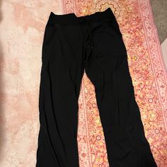 Practically Brand New. I Don’t Fit Them Anymore :( Black Athleisure Bottoms For Relaxation, Black Go-dry Pants For Loungewear, Black Full-length Yoga Pants For Relaxation, Black Full Length Yoga Pants For Relaxation, Black Pants For Relaxation, Black Yoga Pants For Relaxation, Lululemon Dance Studio Pants, Dance Studio Pants, Studio Pants