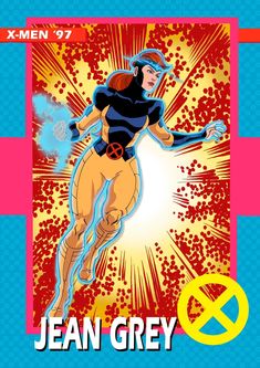 the cover to jean grey's x - men, featuring an image of a woman in