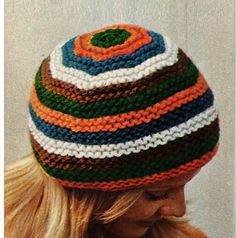 HAT PATTERN  Cap Pattern Ski Hat Pattern Vintage 70s KNITTING Pattern 70s Hats, Poncho Au Crochet, Ski Hat, Poncho Shawl, Cap Patterns, Crochet Girls, Ski Hats, Motif Vintage, Mittens Pattern