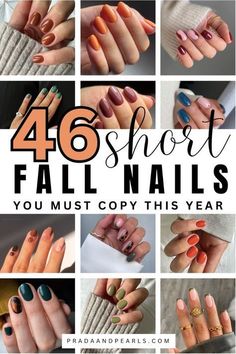 Get ready for the cozy vibes of early fall with these gorgeous nail designs! 🍂🍁 From warm neutrals to bold pops of color, these nails will have you feeling all the autumn feels. #EarlyFallNails #CozyVibes #AutumnFeels #NailInspo #FallMani #NailGoals #SeasonalNails #NailArt #FallColors #PumpkinSpiceEverything Nail Ideas Short Nails Fall, Short Nails Gel Polish Design, Simple Beginner Nail Art, Fall Nail Colors Simple, Short Square Nails September, Fall Tip Nail Designs, Fall Nail Designs Diy Easy, Short Gel Nail Shapes