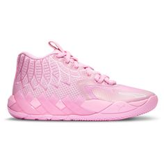 PUMA MB.01 Iridescent Hot Pink Basketball Shoes, Luxury Pink Basketball Shoes With Rubber Sole, Lamelo Basketball Shoes, Basketball Shoes Lamelo, Pink High-top Basketball Shoes With Rubber Sole, Pink Mid-top Synthetic Basketball Shoes, Lamelo Ball Shoes Mb.02, Pink Basketball Shoes, New Basketball Shoes