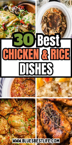 A collection of chicken and rice dinner recipes. Chicken And Rice Dinner Recipes, Healthy Chicken And Rice Soup, One Pot Meals Chicken, Chicken And Rice Meal Prep, Skillet Chicken And Rice, Rice Dinner Recipes, Chicken And Rice Dinner, Teriyaki Chicken Casserole, Chicken And Sausage Jambalaya