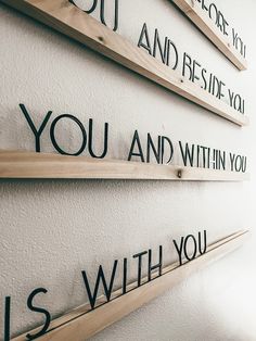 three wooden signs that say you and be - side you are within you is with you