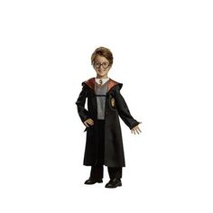 a young boy dressed as harry potter from the harry potters movie, standing in front of a white background