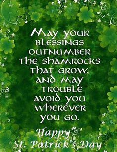 a shamrock frame with the words happy st patrick's day