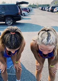 Race Day Hair, Football Hairstyles, Braided Ponytails, Running Hairstyles, Soccer Hairstyles, Soccer Hair, Track Hairstyles, Basketball Hairstyles, Softball Hairstyles