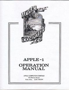 an instruction manual for the apple 1 operation manual