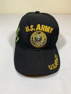 the u s army hat is on display