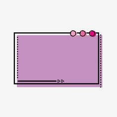 a purple rectangle with pink dots on it