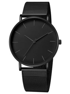 very simplistic watch Black Wrist Watch, All Black Fashion, Christmas List, Fashion Watches, Watch Bands, Fashion Art, Wrist Watch, 1 Piece, Online Shopping