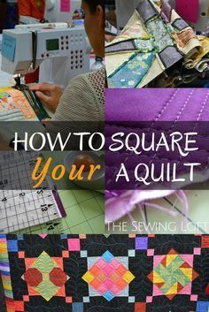 how to square up your quilt the sewing loft book cover image with text overlay