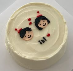 Kue Disney, Simple Anniversary Cakes, Birthday Cake For Boyfriend, Kue Macaroon, Cake For Boyfriend, Small Birthday Cakes, Happy Anniversary Cakes, Mini Torte