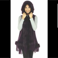 Acrylic Faux Fur Luxurious Vest With Hood. One Size White Fur Vest, Black Denim Vest, Flannel Vest, Olive Green Vest, Leather Biker Vest, Vest Layering, Herringbone Vest, Sleeveless Sweater Vest, Fringe Vest