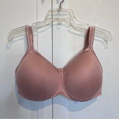 American Breast Care Style 134 Rose Satin Trim T-Shirt Mastectomy Bra - Size: 42b - Condition: New With Tags - Color: Rose - Style/Features: Style 134 Satin Trim, T-Shirt Bra, Smooth Foam Cups, Stretch Straps, V-Neckline With Single Center Decorative Jewel, 4 Rows Of 3 Hooks/Eye Closure, Pockets So It Can Be Worn With A Prosthesis Or As A Regular Bra, Wireless, Hand Wash - Materials: Body - 86% Polyamide; 14% Elastane; Pockets 100% Cotton; Cup Edge & Top Wing - 92% Polyester; 8% Elastane If You