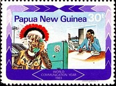 a postage stamp with an image of two people