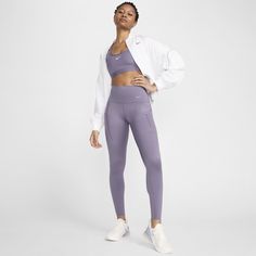 Push yourself forward with the right balance of support and comfort with our Nike Go leggings. Squat-proof—even during your toughest workouts—their sleek, midweight InfinaLock fabric feels compressive and supportive in all the right places. Multiple pockets let you carry everything you could need, whether you're hitting the trail, the gym or the mat. Athletic Fit Leggings With Light Support, Functional Athletic Fit Tights For Training, Athletic Fit Training Tights, Functional Sweat-resistant Sports Leggings, Squat Proof Sportswear Leggings For Sports, Light Support Sports Leggings, Sportswear Leggings With Light Support For Sports, Sportswear Leggings For Training With Light Support, Functional Tights With Medium Support For Sports