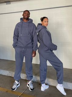 Matching Sweatsuit Outfit Couples, Sweatpants Outfit Fall, Pastel Hoodie, Streetwear Photoshoot, Oversized Sweatpants, 33rd Birthday, Oversized Pants, Branding Photoshoot Inspiration, Matching Sets Outfit