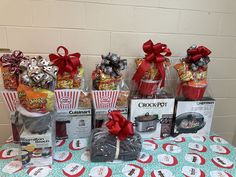 a table topped with lots of candy and candies