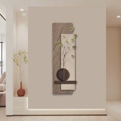 This wall mural is crafted from natural sandstone, meticulously hand-sprayed to reveal a myriad of natural textures. The three-dimensional, borderless design adds depth and sophistication to every facet. The inclusion of lifelike greenery details infuses a touch of vitality to your interior space. The smart LED lighting provides stable and soft illumination, making the mural radiant from any angle. Whether for an entryway, living room, or bedroom, this mural serves as a focal point, showcasing t Angled Wall Decor, Hallway Wall Decor Ideas, Green Plant Wall, Modern Wall Sculptures, Handmade Wood Furniture, Dimensional Wall Art, Plant Wall Art, Living Room Update, New House Decor