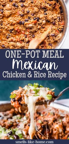 one - pot mexican chicken and rice recipe is an easy, delicious meal that's ready in under 30 minutes