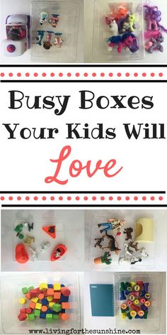 the words busy boxes your kids will love