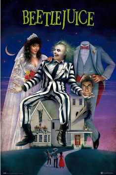 a movie poster for beetlejuice starring actors from the tv series, beetlejuice