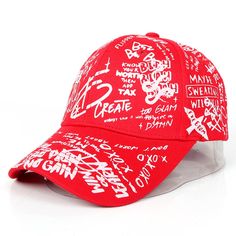 Crow fashion personality baseball cap Red Trendy Summer Hats For Streetwear, Trendy Summer Streetwear Hats, Trendy Baseball Cap For Baseball Season, Hip Hop Style Dad Hat, Red Casual Snapback Fitted Hat, Red Snapback Fitted Hat, Red Snapback Casual Fitted Hat, Trendy Streetwear Cap, Hip Hop Style Baseball Cap With Letter Print