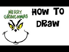 a white sign with the words merry grinmas how to draw